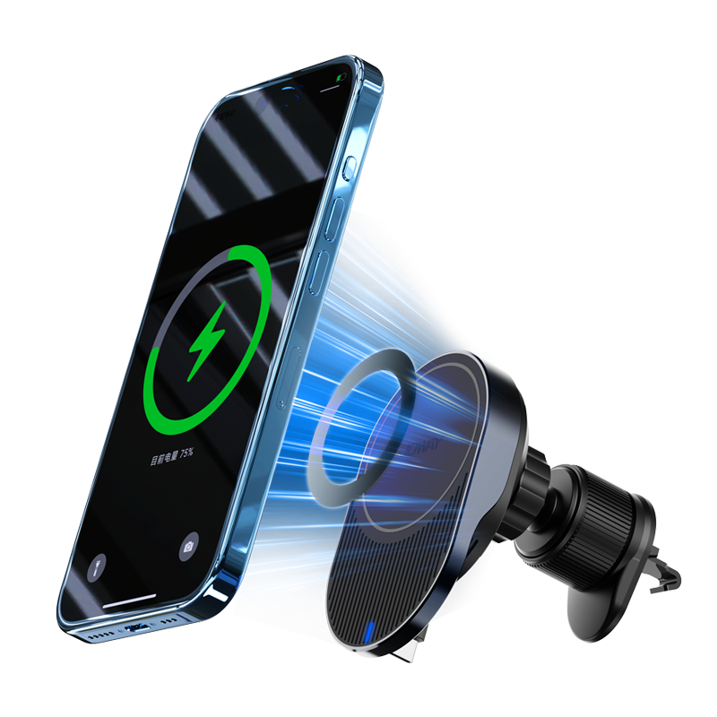 WXC59自帶伸縮線車載磁吸無線充_無線充_深圳市喬威電源有限公司
