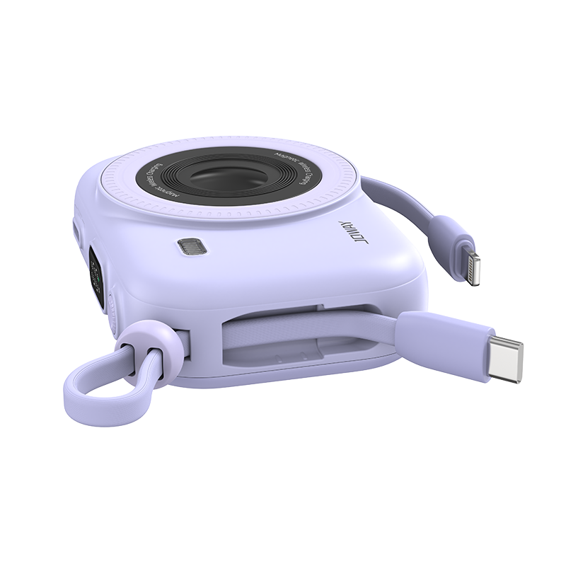 JP515 自帶雙線磁吸無線充電寶_移動(dòng)電源_深圳市喬威電源有限公司